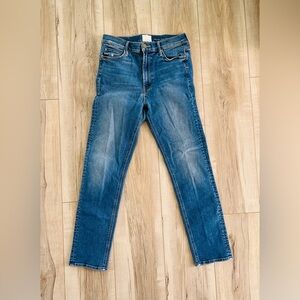 MOTHER X Miranda Denim The Daily Dose High Waisted Skinny Jeans